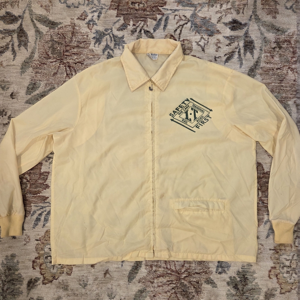 Duckstar Sportswear Vintage Yellow Safety First Nylon Jacket